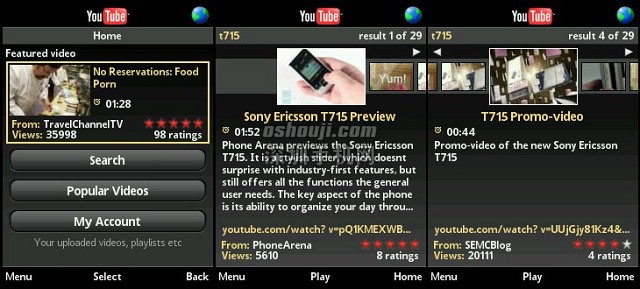 可玩 facebook 的时尚手机∶Sony Ericsson T715